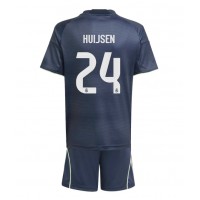 Stroje piłkarskie Real Madrid Dean Huijsen #24 Koszulka Wyjazdowej dla dzieci 2025-26 Krótki Rękaw (+ szorty)